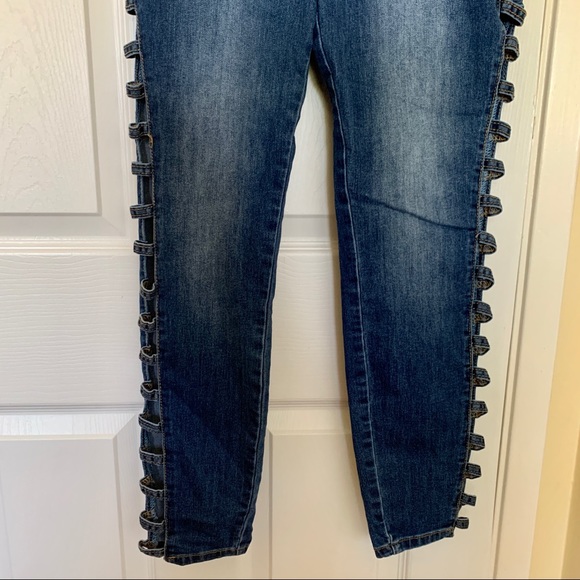 Encore Jeans Side Ladder Cut Out Skinny - Picture 13 of 16